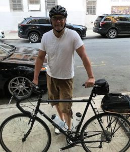 photo of Mr. Riddle and his bicycle